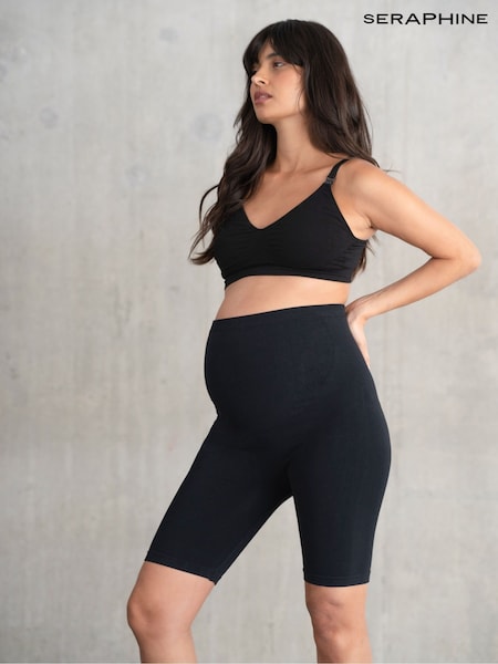 Seraphine Maternity Overbump Cycling Black Shorts (AH4086) | £29