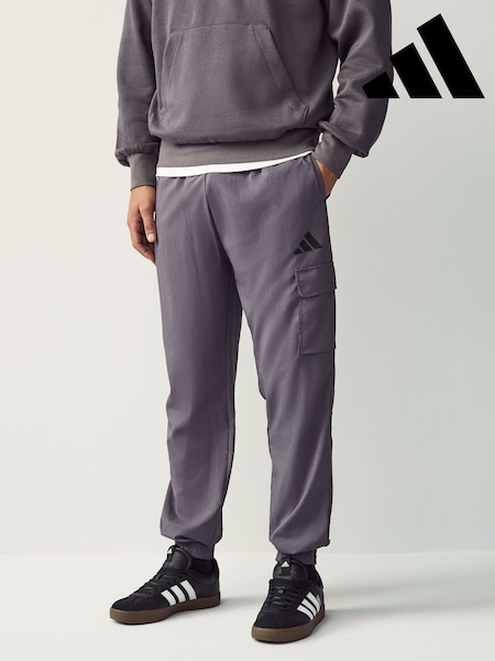 adidas Black Essentials Small Logo Cargo Joggers (AH4540) | £38
