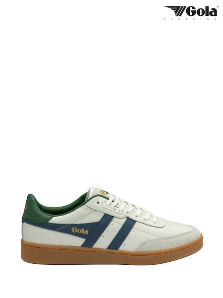 Gola off white Mens Contact Leather Lace-Up Trainers (AH4869) | £85