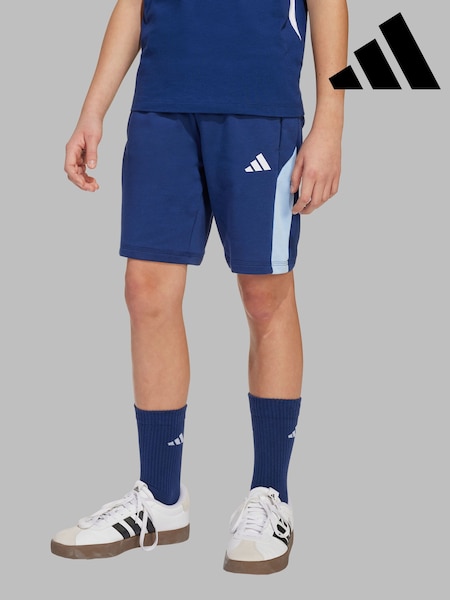 adidas Blue Colour Block Shorts (AH5225) | £18