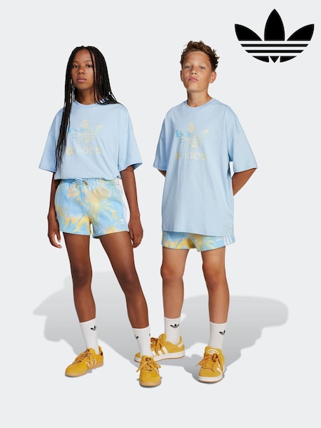 adidas originals Blue Printed Shorts (AH5320) | £23