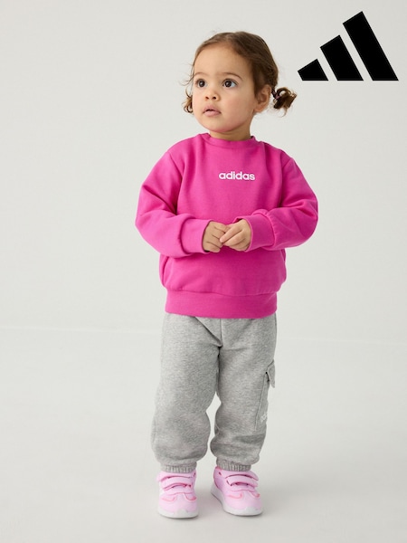 adidas Pink Essentials Logo Tracksuit (AH5339) | £25