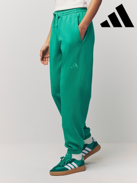 adidas Green ALL SZN French Terry 100% Cotton Joggers (AH5452) | £40