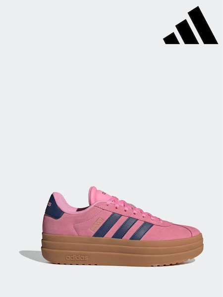 adidas Aqua/Pink VL Court Bold Trainers (AH5607) | £70