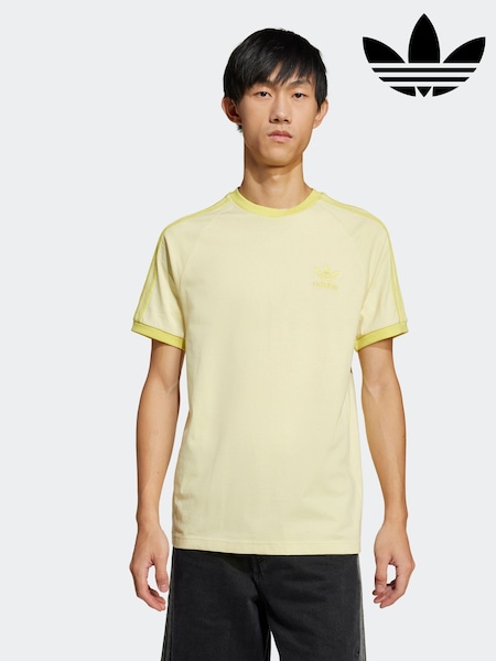 adidas Originals Yellow 100% Cotton Classics 3-Stripes T-Shirt (AH5820) | £28