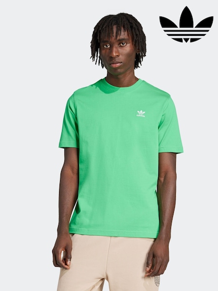 adidas Originals Green Trefoil Essentials 100% Cotton T-Shirt (AH5834) | £23