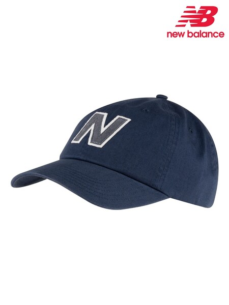New Balance Blue 100% Cotton 6 Panel Block N Snapback Hat (AH6302) | £20