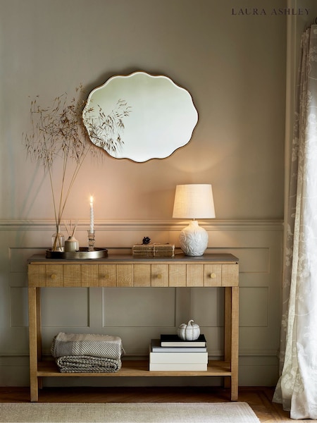 Laura Ashley Gold Medora Oval Mirror (AH6409) | £175