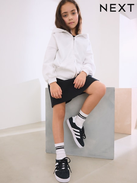 White Zip Through Hoodie (3-16yrs) (AH6486) | £13 - £18