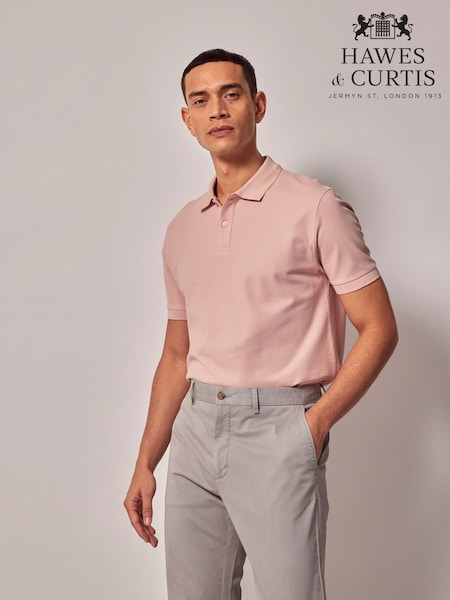 Hawes & Curtis Pink Short Sleeve Mercerised Polo Shirt (AH6810) | £39