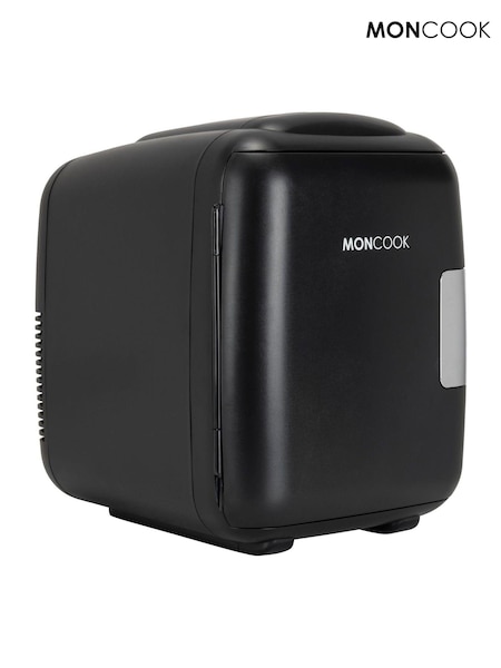 MONCOOK Black Glass Door Mini Fridge Cooling and Warming Functio 14L (AH7012) | £90