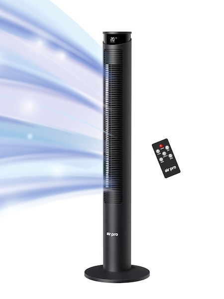 Air Pro Black Smart 46 Tower Oscillating Bladeless Fan with Remote (AH7020) | £75
