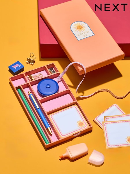 Orange Mediterranean Print Stationery Set (AH7116) | £12