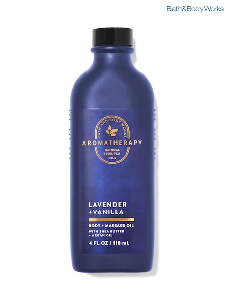 Bath & Body Works Lavender Vanilla Body and Massage Oil 4 fl oz / 118 mL (AH7941) | £24