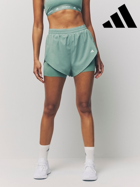 adidas Green Training 2-In-1 Shorts (AH8033) | £35