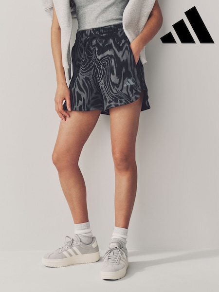 adidas Natural All Over Print 3-Stripe Shorts (AH8126) | £28