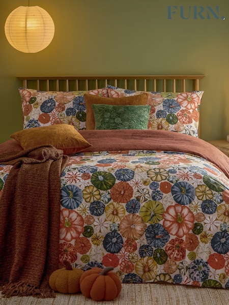 Furn Pecan Picking Patch Pumpkin Duvet Cover Set (AH8175) | £19 - £36