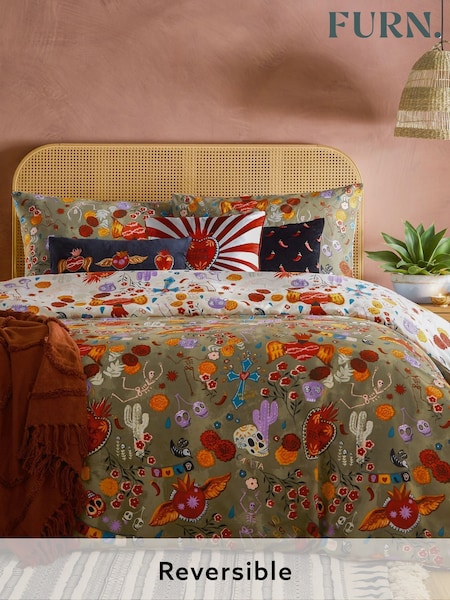 Furn Multicolour La Vida Festive Reversible Duvet Cover Set (AH8188) | £19 - £36