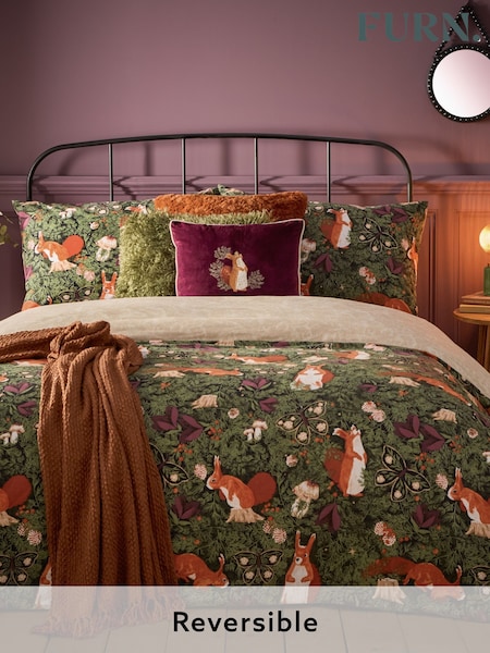 Furn Multicolour Pineberry Forest Reversible Duvet Cover Set (AH8189) | £19 - £36