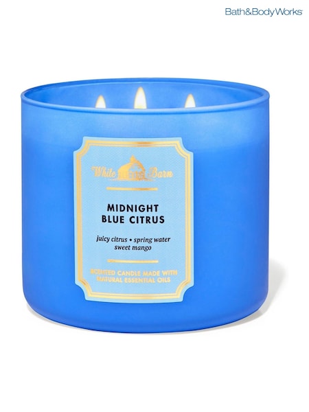 Bath & Body Works Midnight Blue Citrus 3-Wick Candle 14.5 oz / 411 g (AH8632) | £29.50