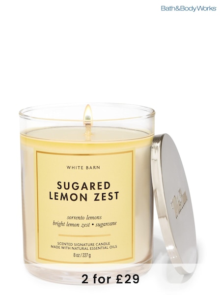 Bath & Body Works Sugared Lemon Zest Single Wick Candle (AH9193) | £20