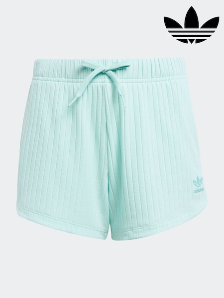 adidas originals Green Ribbed Shorts (AH9222) | £23