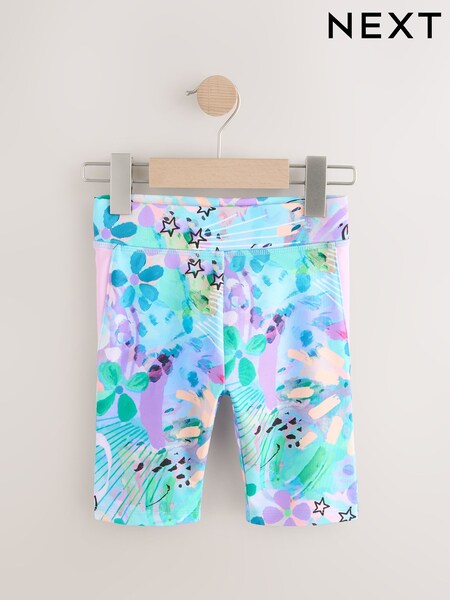 Blue Animal Print Cycle Shorts (3-16yrs) (AH9441) | £8 - £13