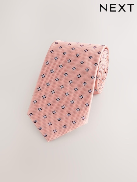 Pink Printed Tie (AH9514) | £14