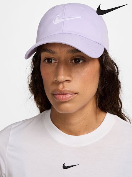 Nike Hydrangea Purple Grey Club Unstructured Swoosh Cap (AH9563) | £20