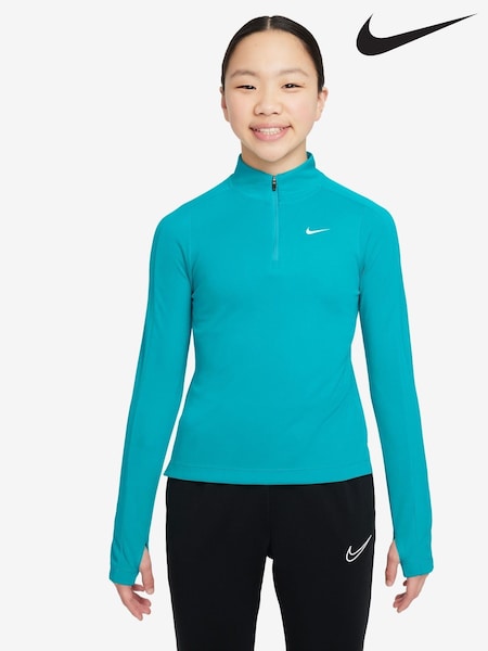 Nike Cactus Blue Dri-FIT Long Sleeve Half Zip Top (AH9617) | £35