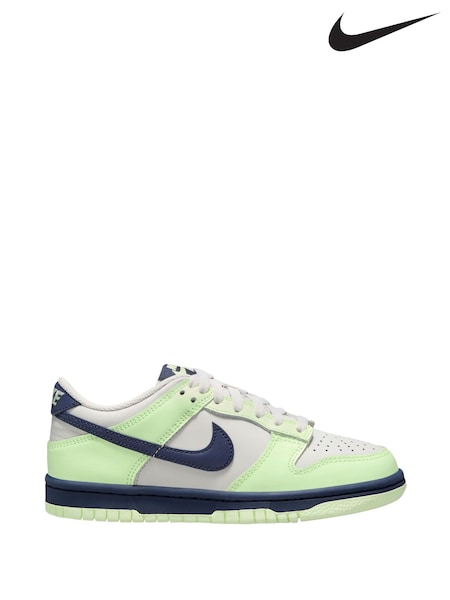Nike Black Grey Volt Youth Dunk Low Trainers (AH9651) | £70