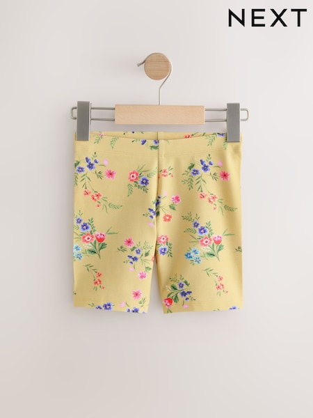 Yellow Floral Cycle Shorts (3-16yrs) (AH9735) | £4 - £6