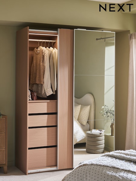 Mid Natural Olena Oak Effect 1.5m Sliding Wardrobe (AH9771) | £1,250
