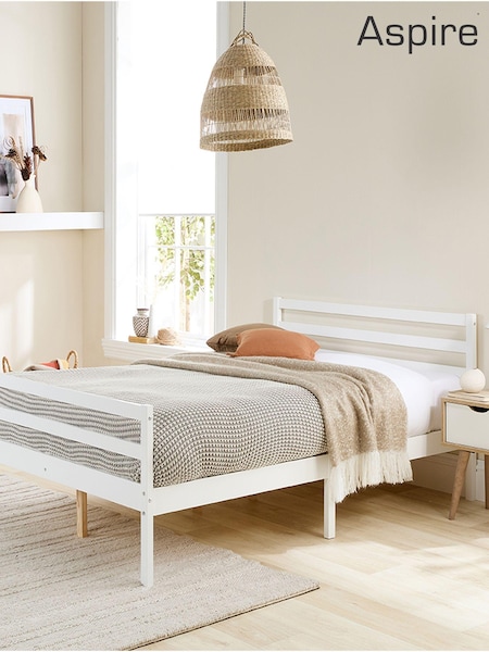 Aspire Furniture White Alpine Wooden Bed Frame (AH9879) | £115 - £220