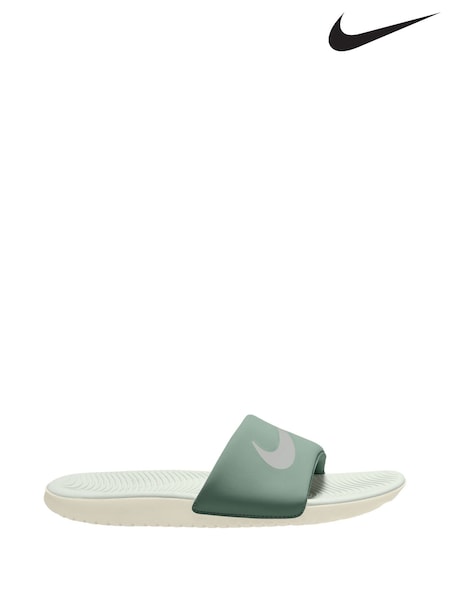 Nike Grey Steam Green Junior/Youth Kawa Sliders (AH9951) | £23