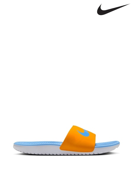Nike Orange Blue Junior/Youth Kawa Sliders (AH9954) | £23