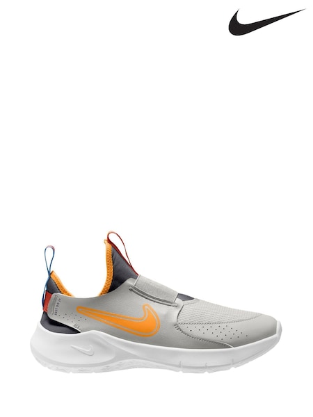 Nike Grey Orange Youth Flex Runner 3 Trainers (AH9956) | £38