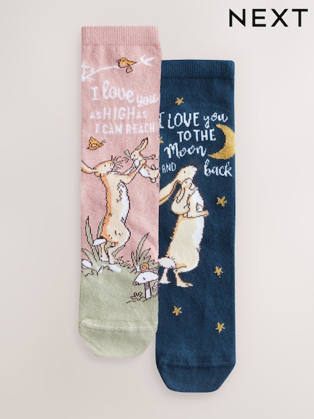 Pink/Blue Guess How Much I Love You License Socks 2 Pack (AJ0025) | £8