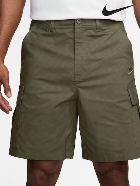 Nike Medium Olive Green Club Woven Cargo Shorts (AJ0089) | £60