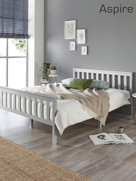 Aspire Furniture Grey Atlantic Wooden Bed (AJ0100) | £115 - £220