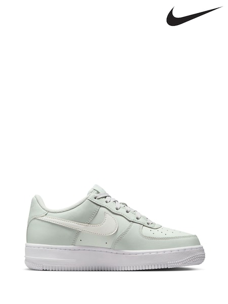 Nike Silver/White Air Force 1 Youth Trainers (AJ0110) | £75