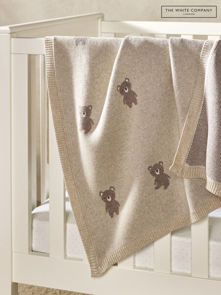 The White Company Natural Organic Cotton Teddy Bear Blanket (AJ0258) | £49