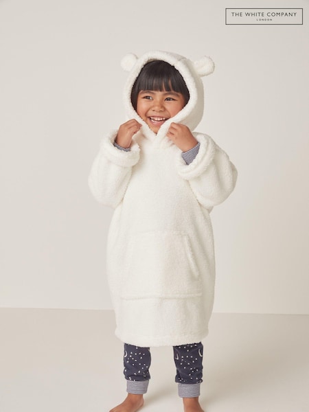 The White Company Snuggle White Hoodie With Ears (AJ0263) | £30