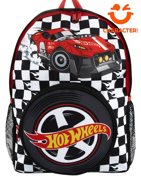Character Black Hot Wheels Backpack With Wheel Pocket (AJ0464) | £19