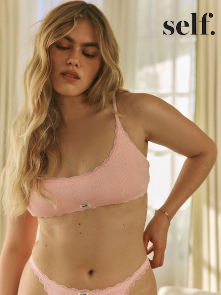 self. Pink Pointelle Bralette (AJ0519) | £10