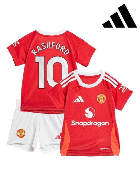 adidas Red Baby Manchester United Home Kit Shirt 2024-25 (AJ0564) | £55