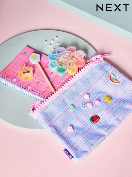 Blue/Pink Flower Power Braclet Making Stationery Set (AJ0696) | £16