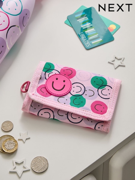 Pink Smiley Faces Wallet (AJ0802) | £6