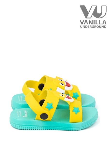 Vanilla Underground Yellow Baby Shark Character Sandals (AJ0824) | £14