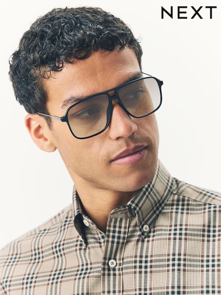 Black Aviator Sunglasses (AJ0888) | £15